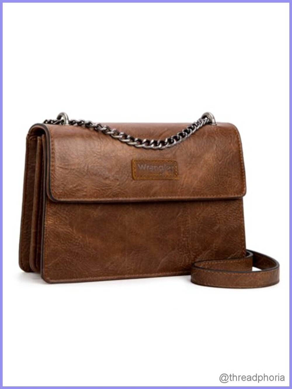 Faux Leather Crossbody Purse Clutch Wallet Magnetic Snap Chain Strap